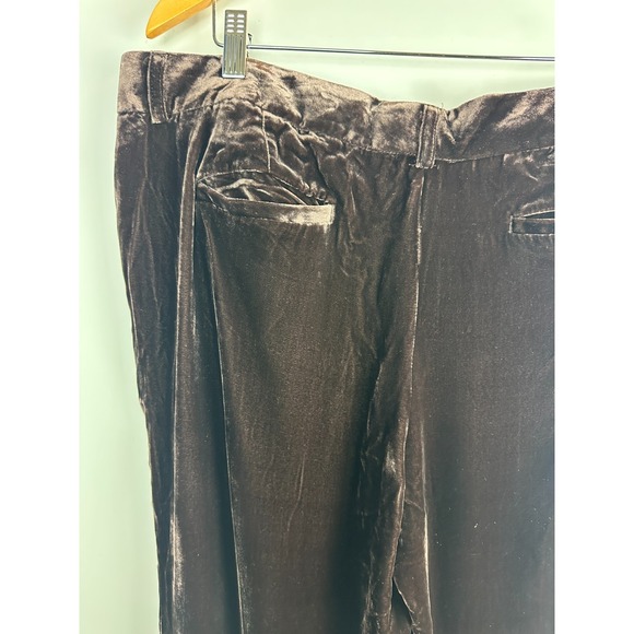 NWT  J. Crew Velvet City Fit Pants Relaxed Straight Leg Brown Size 16 Vtg Y2k - Picture 11 of 15